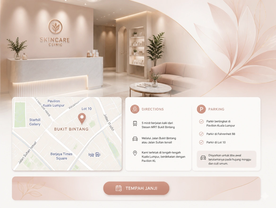Website mockup showing area pages