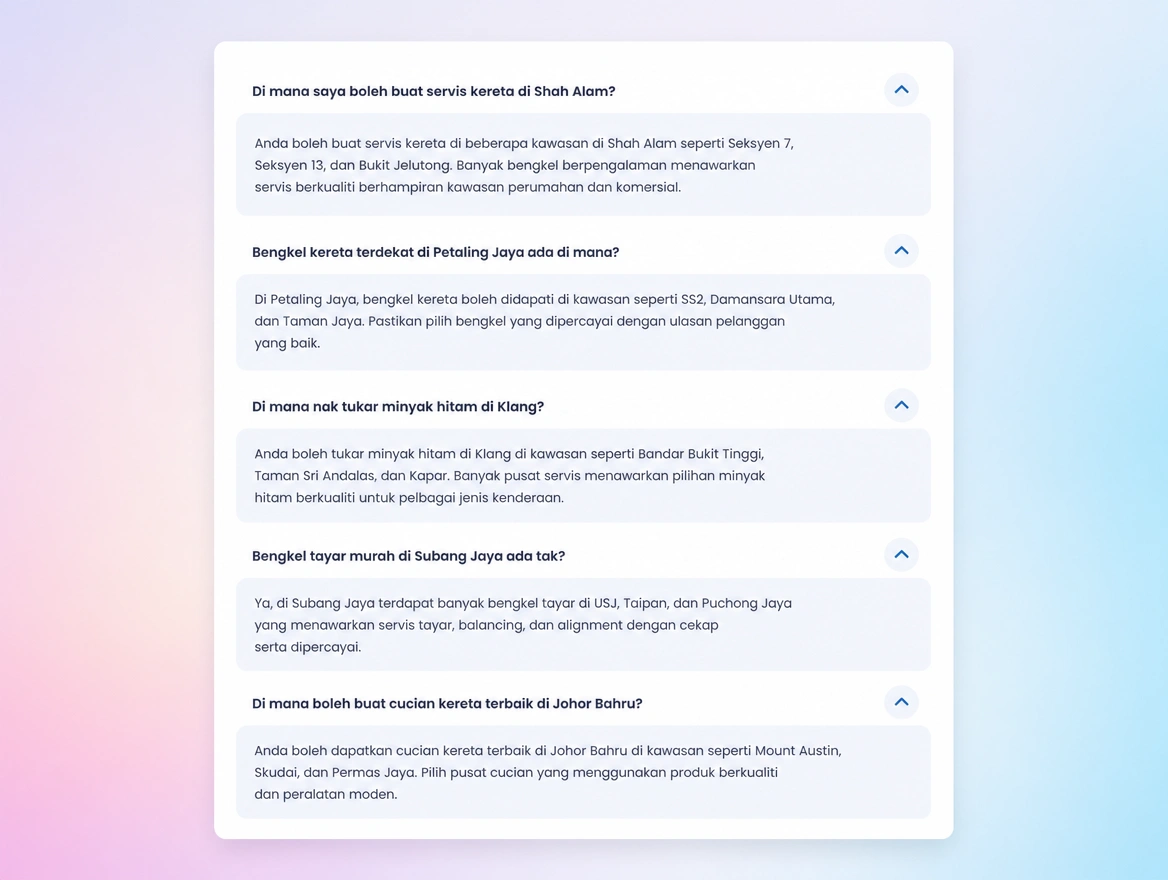 Website mockup showing local content