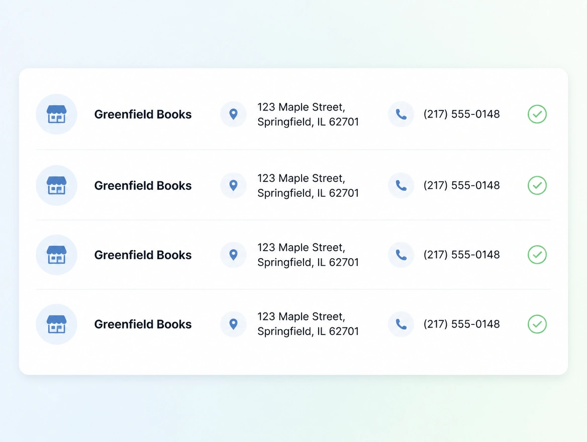Website mockup showing listings cleaned