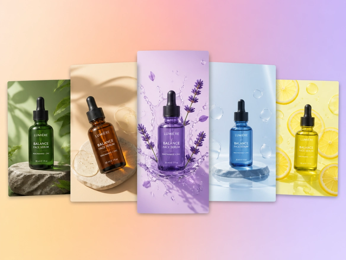 Website mockup showing ad creative and copy