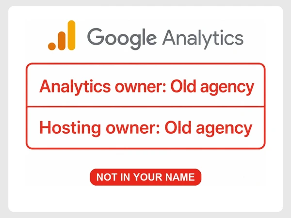 The Linden House shows its analytics and hosting accounts both owned by its old agency.