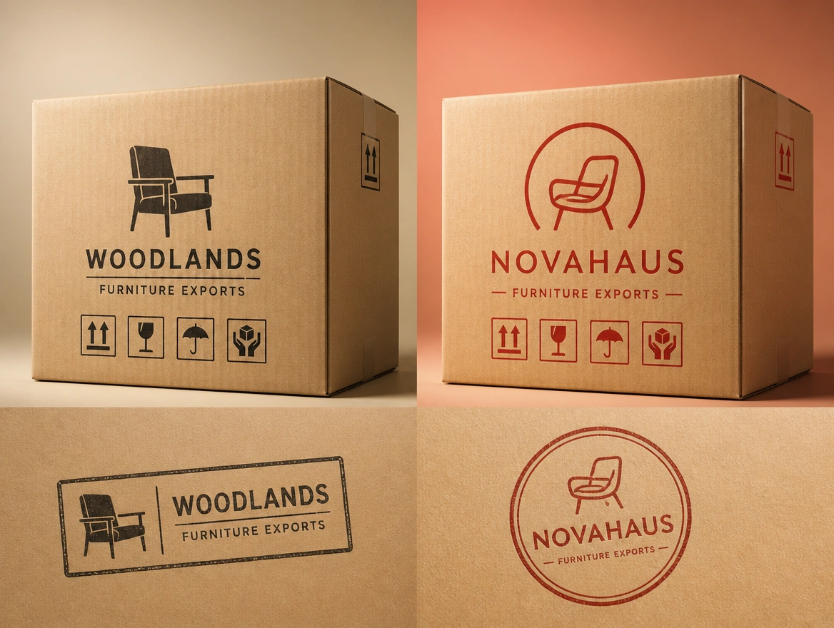 A before and after board pairing an old logo with a redrawn version and its colour set