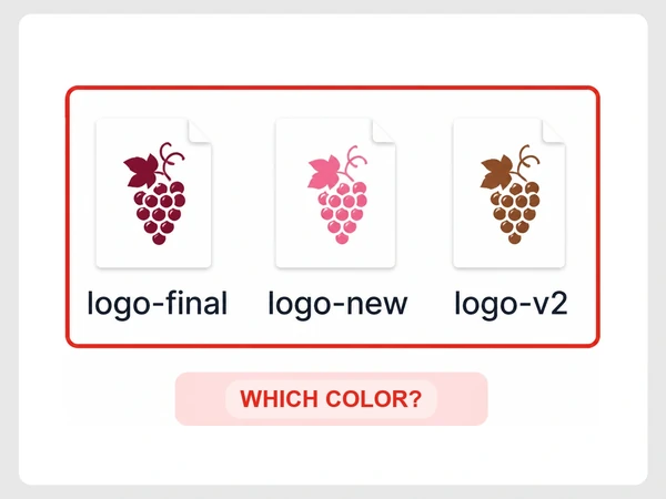 Cellar Row Wines folder shows three grape logo files in burgundy, pink, and brown.