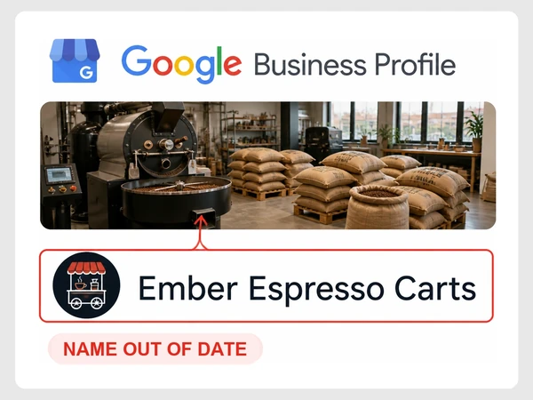Ember Espresso Carts still uses a cart name and logo beside its modern coffee roasting room.