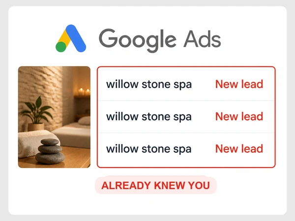 Willow Stone Day Spa counts three searches for its own name as new leads.