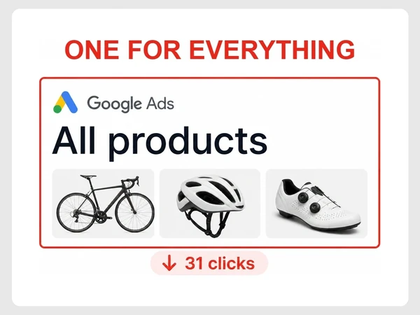 Velocity Cycles puts a road bike, helmet, and shoe into one All products campaign.