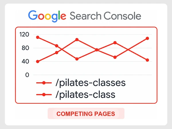Core Haven Pilates chart shows two similar pages repeatedly crossing and competing.