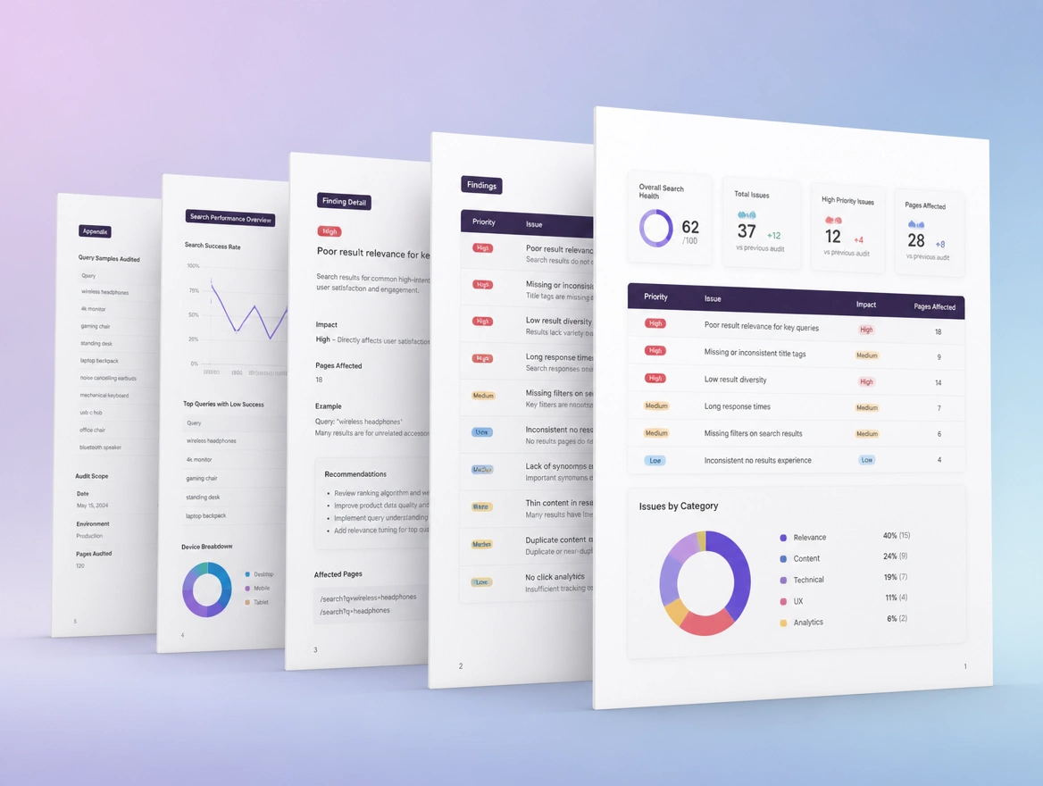 Website mockup showing seo audit