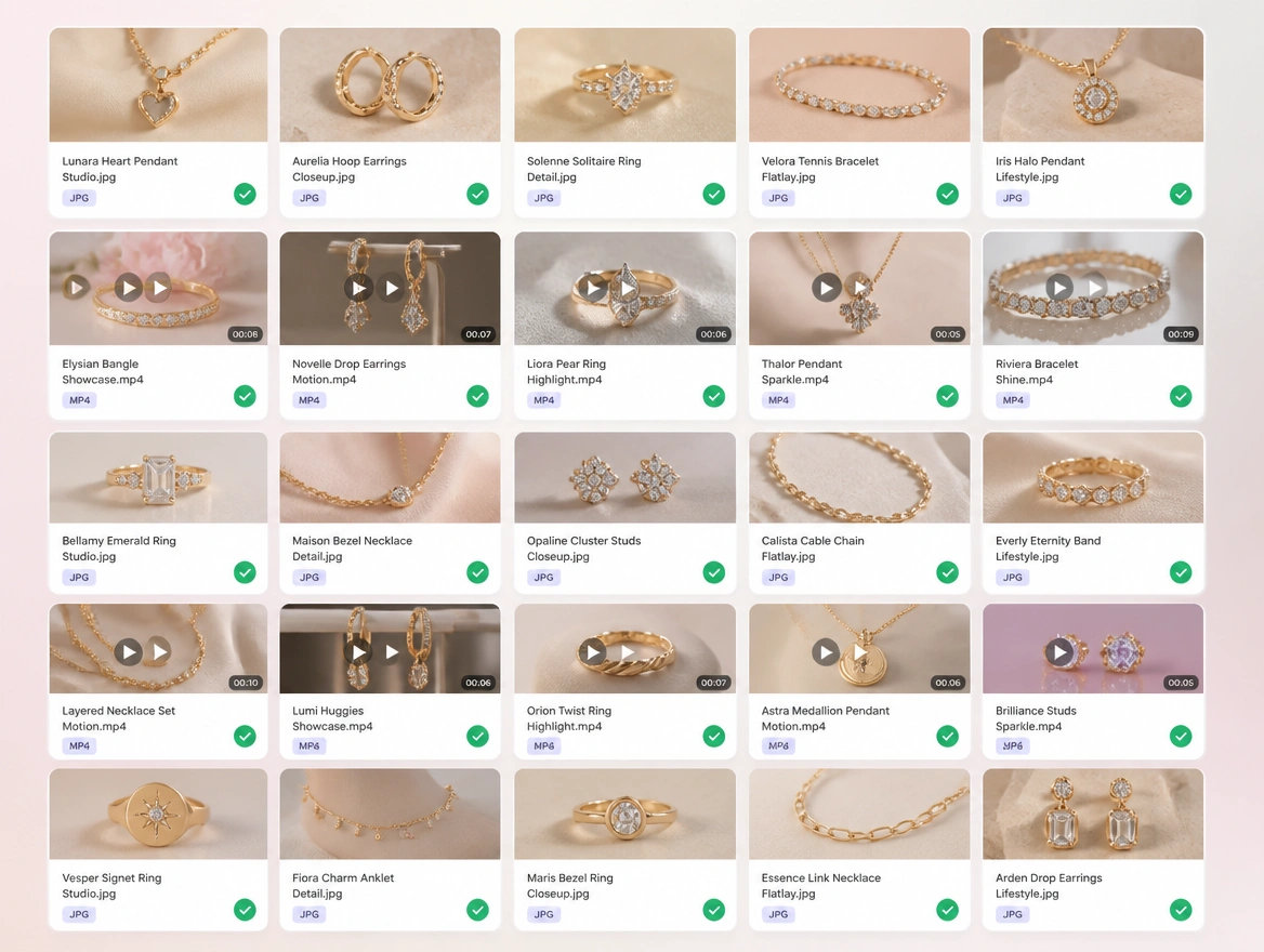 Website mockup showing photos and clips