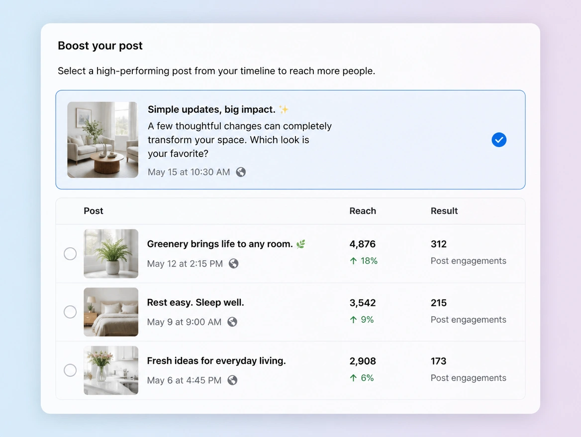Website mockup showing budget behind the winners