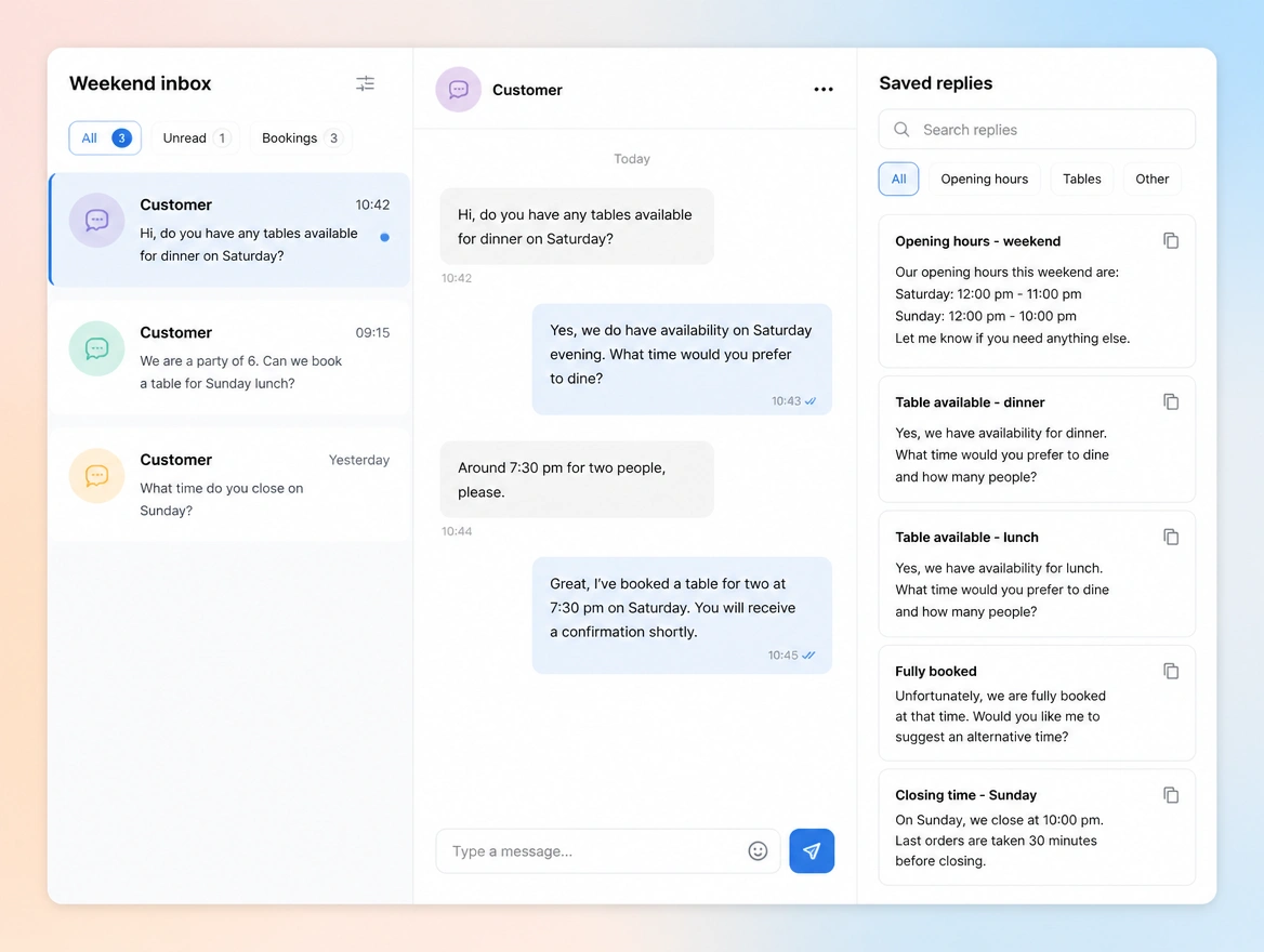Website mockup showing messages and comments