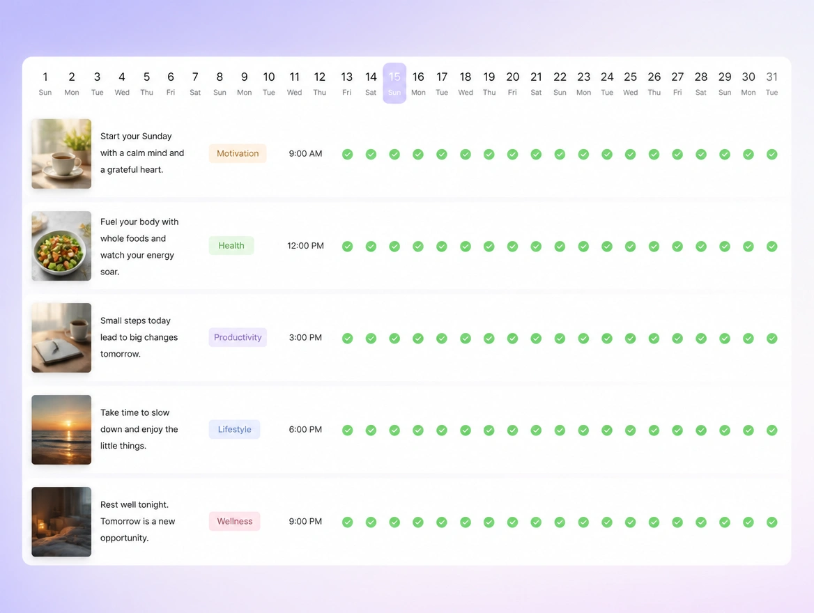 Website mockup showing the month sits ready