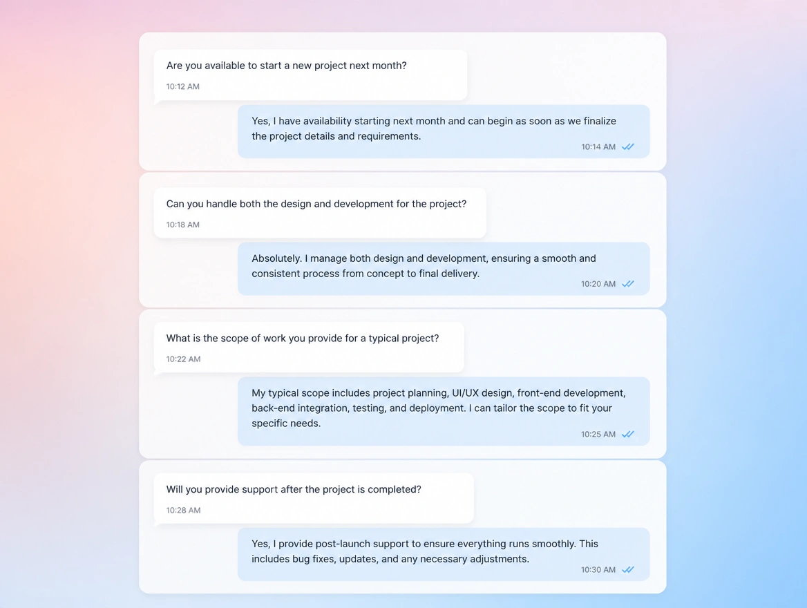 Website mockup showing the inbox and the comments