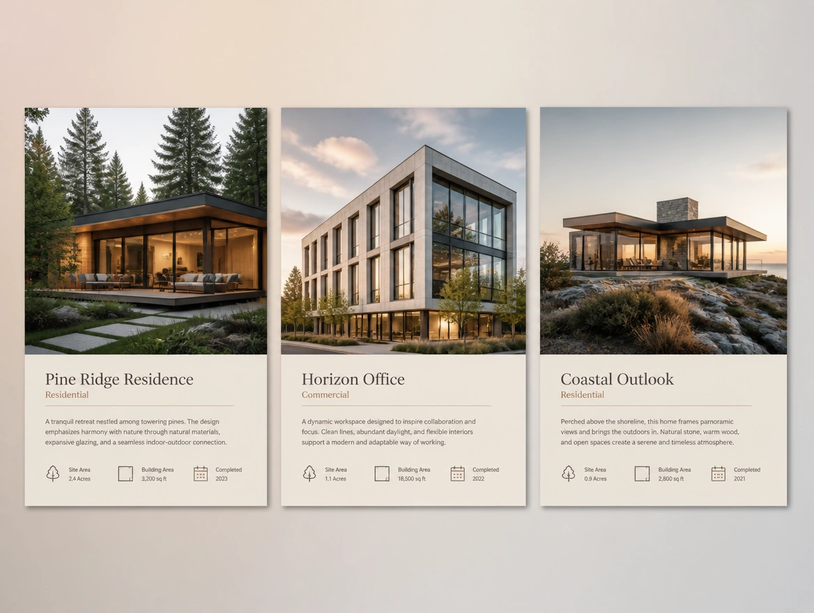 Website mockup showing design and copywriting