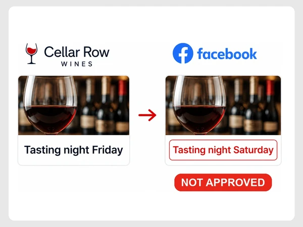 Cellar Row Wines approved Friday but its live Facebook caption says Saturday.