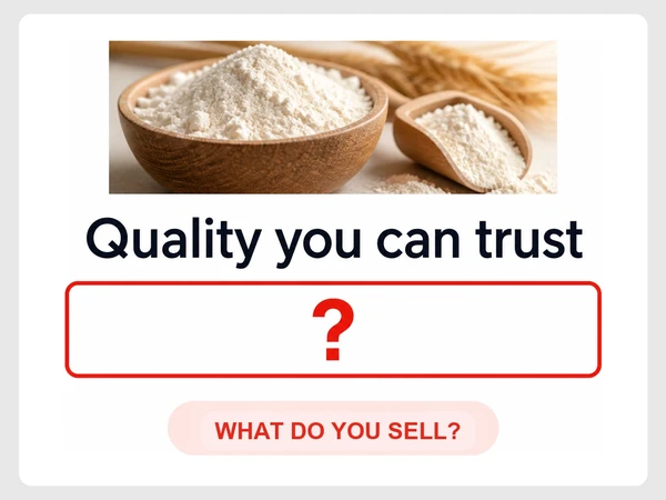 Golden Crumb Bakery homepage only says Quality you can trust beside a red question mark and WHAT DO YOU SELL?