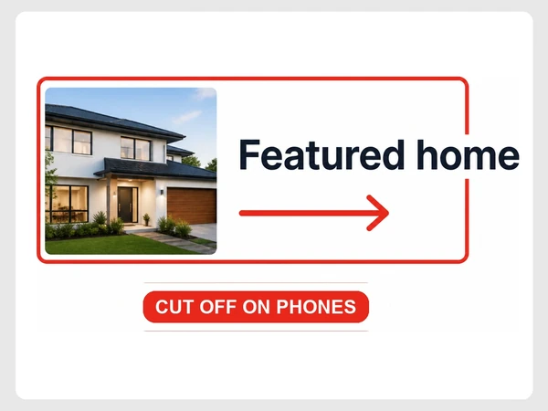 Harbourline Realty phone page pushes its photo and heading past the right edge.