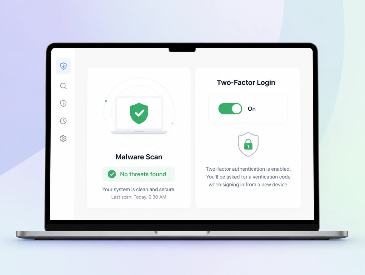 Website mockup showing locks put on properly
