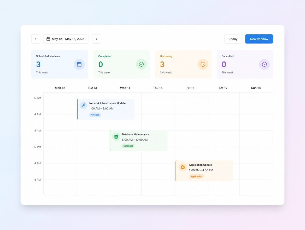Website mockup showing updates on a copy