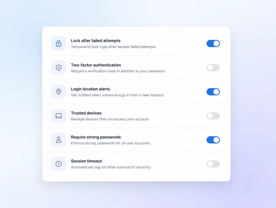 Website mockup showing hardening and scanning
