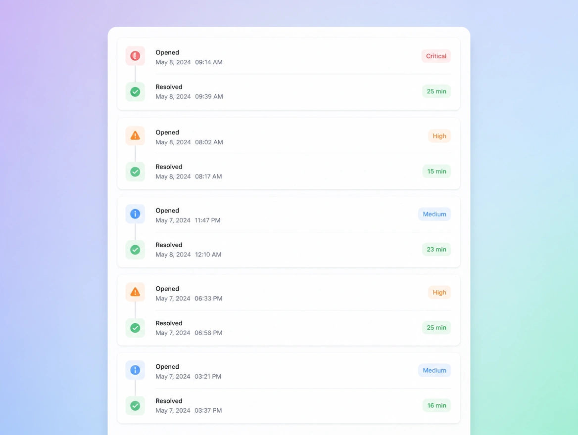 Website mockup showing uptime monitoring