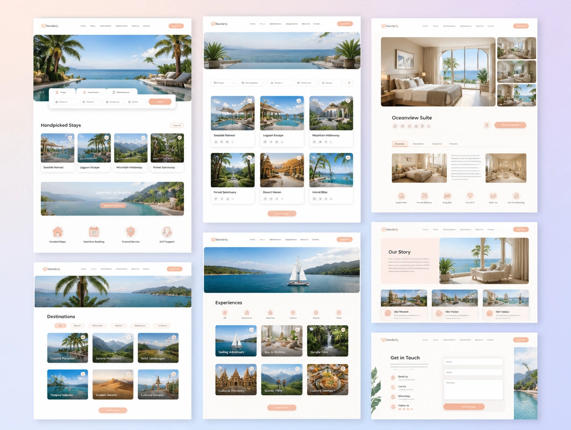 Website mockup showing everything rebuilt