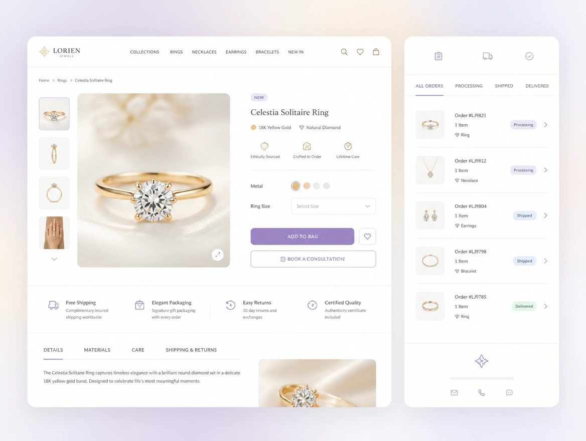 Website mockup showing shop rebuilt