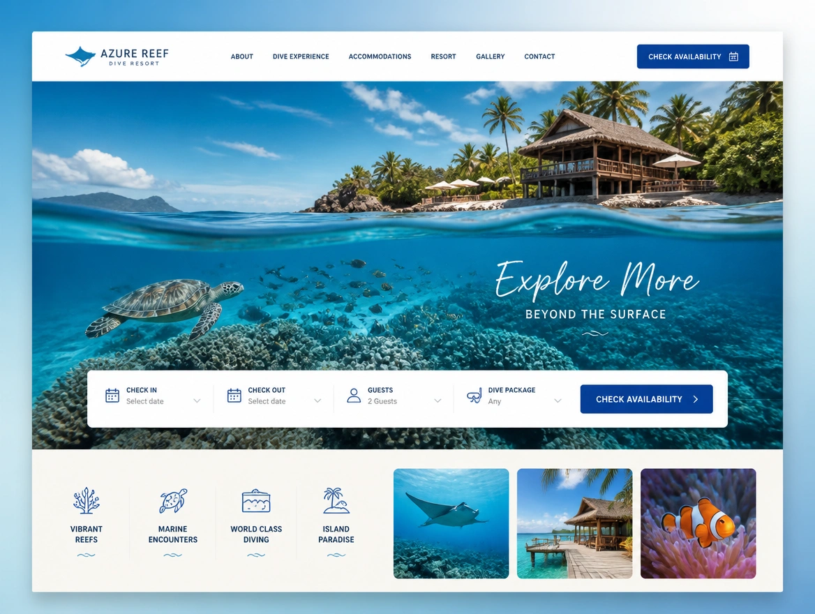Website mockup showing fast rebuild