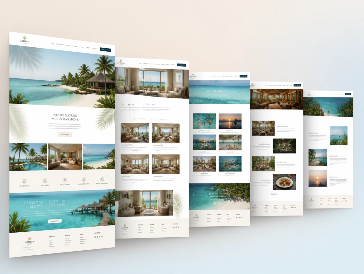 Website mockup showing site rebuild