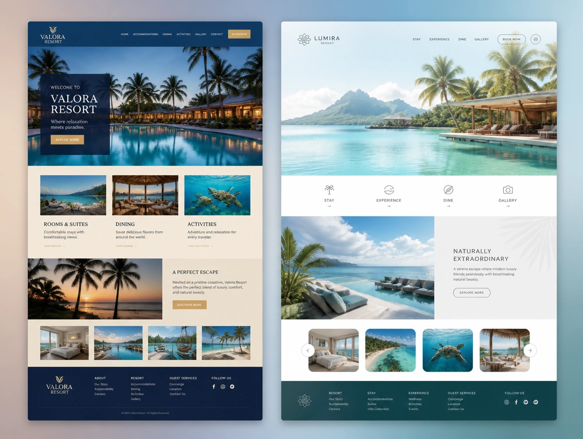 Website mockup showing a fresh coat