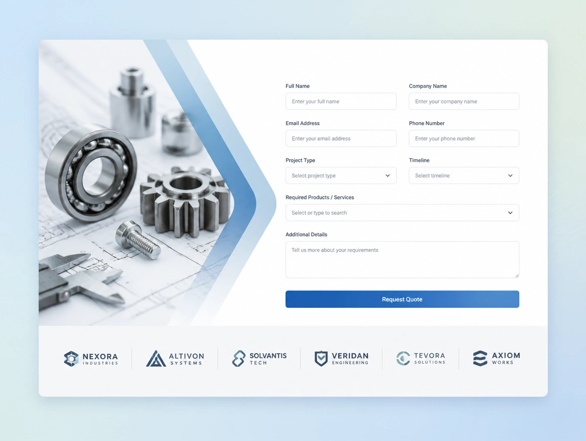 Website mockup showing built to win quotes