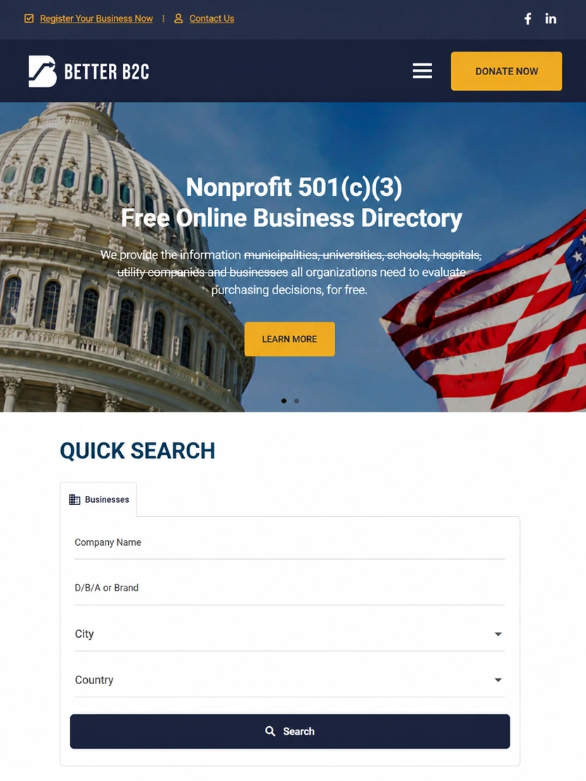 Better B2C website, tablet view