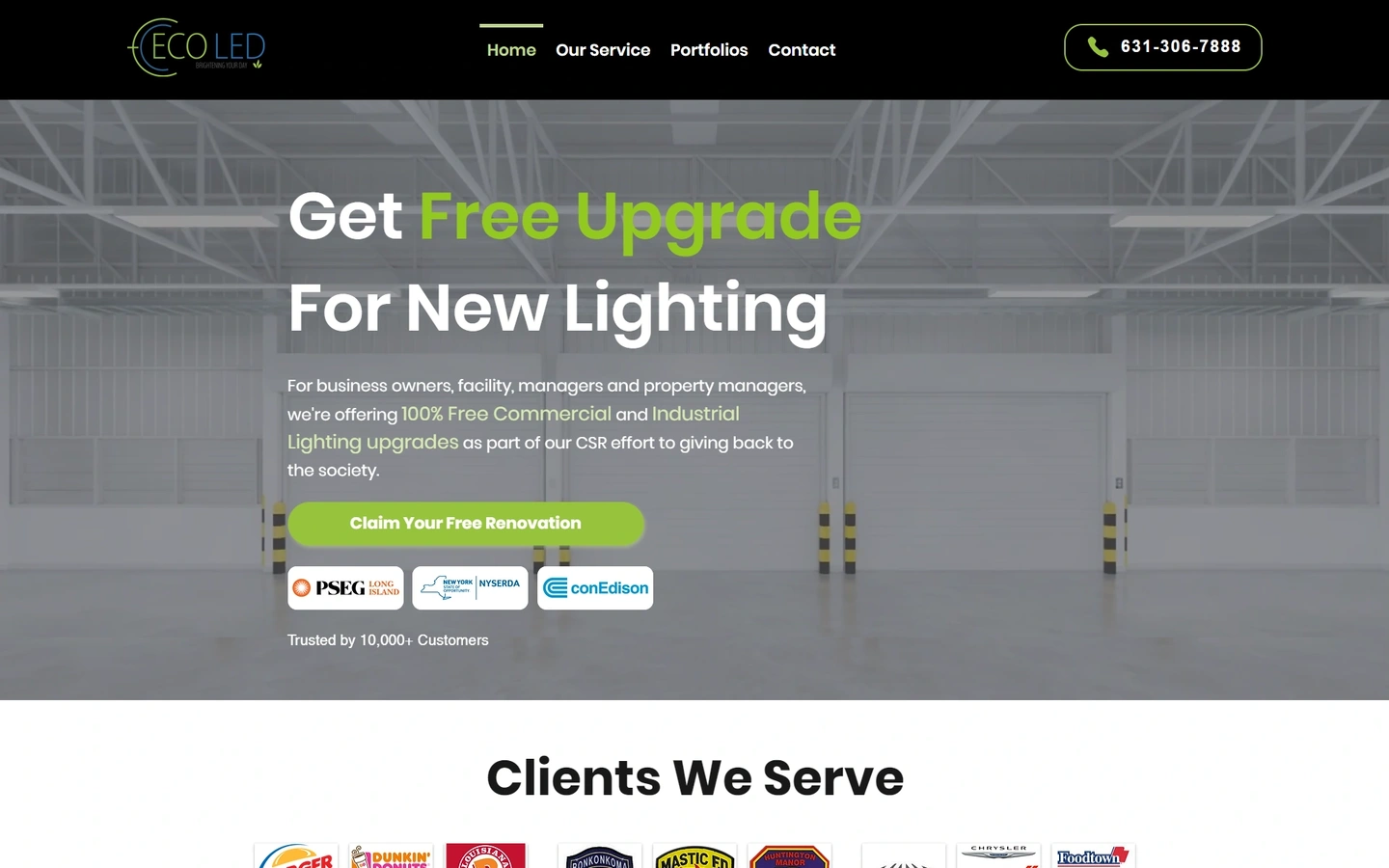 Ecoledco website, desktop view