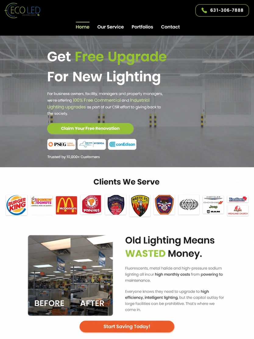 Ecoledco website, tablet view