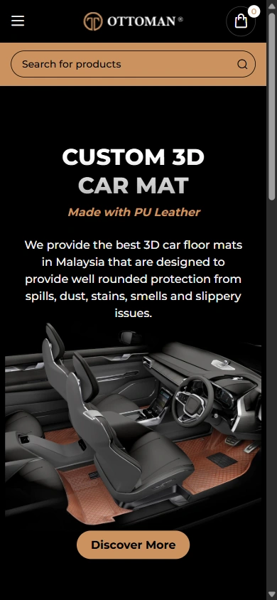 Ottoman Malaysia website, mobile view