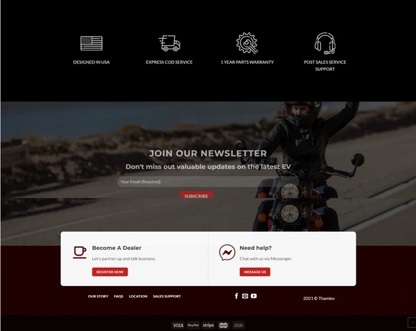 The foot of the Thamlev home page