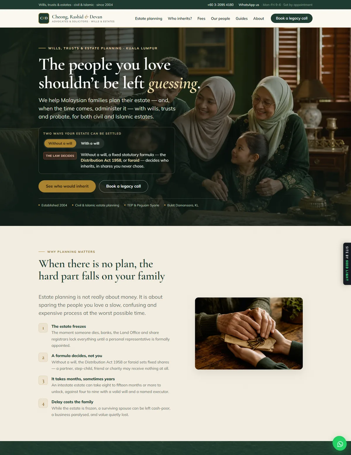 Cheong, Rashid & Devan demo website homepage
