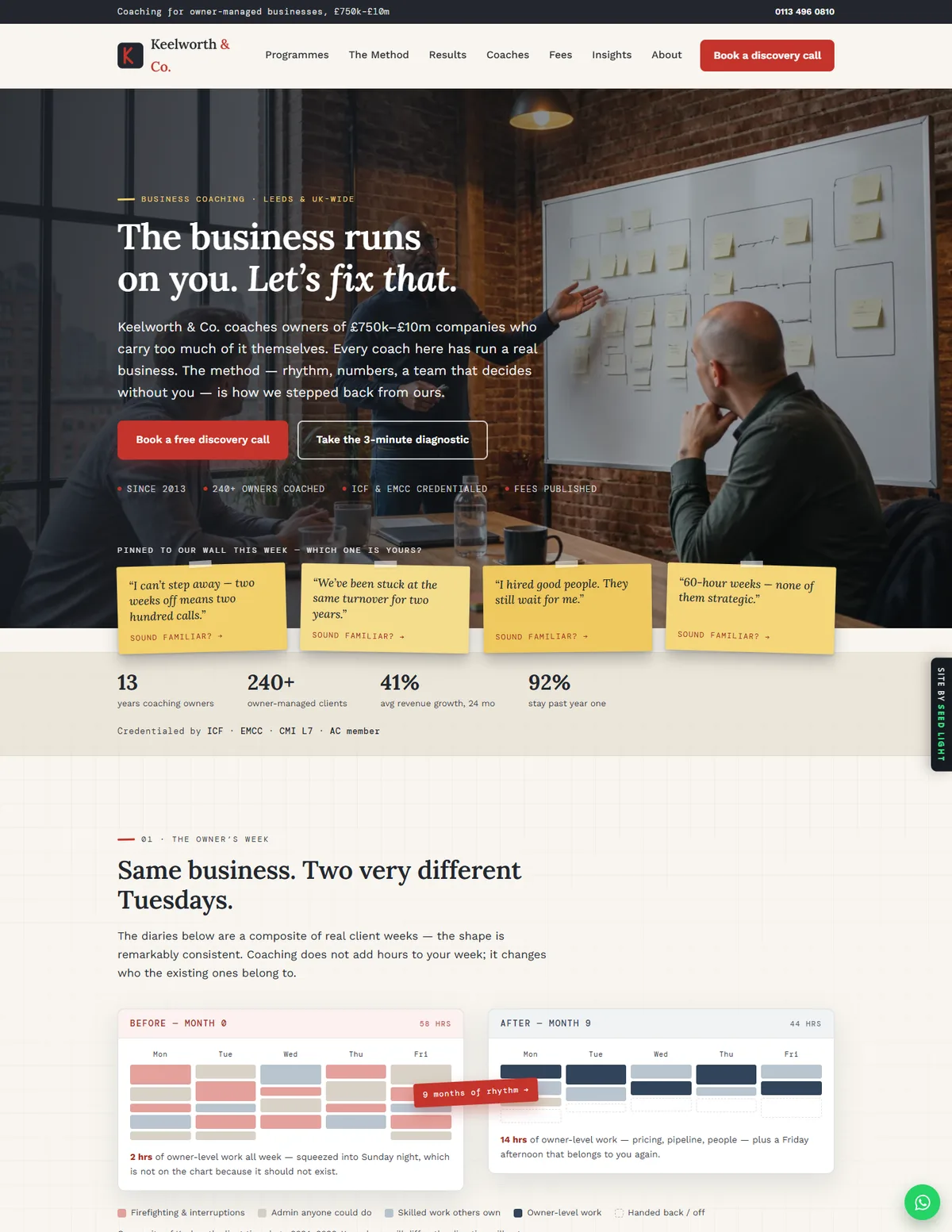 Keelworth & Co. demo website homepage